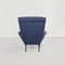 Mid-Century Modern Italian Lounge Chairs in Blue Fabric, 1960s, Set of 2 5