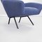 Mid-Century Modern Italian Lounge Chairs in Blue Fabric, 1960s, Set of 2, Image 17