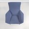 Mid-Century Modern Italian Lounge Chairs in Blue Fabric, 1960s, Set of 2, Image 6