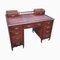 Viktorianischer Mahagoni Leder Schreibtisch 1