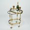 Mid-Century French Brass Faux Bamboo Serving Bar Cart by Maison Jansen, 1970s 6