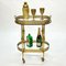 Mid-Century French Brass Faux Bamboo Serving Bar Cart by Maison Jansen, 1970s 19