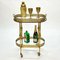Mid-Century French Brass Faux Bamboo Serving Bar Cart by Maison Jansen, 1970s, Image 19