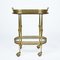 Mid-Century French Brass Faux Bamboo Serving Bar Cart by Maison Jansen, 1970s, Image 5