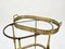 Mid-Century French Brass Faux Bamboo Serving Bar Cart by Maison Jansen, 1970s 9