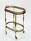 Mid-Century French Brass Faux Bamboo Serving Bar Cart by Maison Jansen, 1970s 8