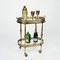 Mid-Century French Brass Faux Bamboo Serving Bar Cart by Maison Jansen, 1970s, Image 4