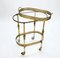 Mid-Century French Brass Faux Bamboo Serving Bar Cart by Maison Jansen, 1970s, Image 3