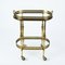 Mid-Century French Brass Faux Bamboo Serving Bar Cart by Maison Jansen, 1970s 2