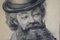 Gent barbuto, XIX secolo, carboncino su carta, con cornice, Immagine 7