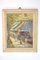 Französisches Impressionistisches Straßenbild, 1940er, Öl auf Karton, Gerahmt 2