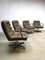 Fauteuil Mid-Century en Cuir Marron et Aluminium, 1960s 2