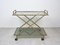 Faux Bamboo Brass & Smoked Glass Serving Cart from Rue Royale, France, 1960s 2