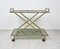 Faux Bamboo Brass & Smoked Glass Serving Cart from Rue Royale, France, 1960s, Image 3