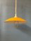 Lámpara colgante era espacial vintage amarilla, años 70, Imagen 1