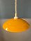 Lámpara colgante era espacial vintage amarilla, años 70, Imagen 4