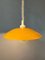 Lámpara colgante era espacial vintage amarilla, años 70, Imagen 7