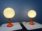 Vintage Space Age Mid-Century Opaline Murano Glass Table Lamps, Set of 2 7