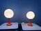 Vintage Space Age Mid-Century Opaline Murano Glass Table Lamps, Set of 2 6