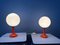 Vintage Space Age Mid-Century Opaline Murano Glass Table Lamps, Set of 2, Image 6