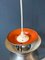 Lampe à Suspension Space Age Mid-Century Moderne Orange par Carl Thore Trava pour Lakro, 1970s 8