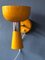 Vintage Mid-Century Modern Space Age Diabolo Wandlampe von Herda 9