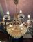 Vintage Copper and Glass Chandelier 1