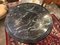 Old Round Marble Top Ebonized Hall Center Table, Image 4