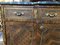 Antikes französisches Sideboard mit Intarsien und Marmorplatte 6
