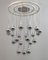 Mid-Century Chromed Metal Chandelier by Angelo Brotto for Esperia, Italy, 1970s, Image 1