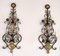 Italian Crystal and Gilt Wrought Iron Wall Sconces by Banci Florence, 1960s, Set of 2 1