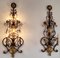 Italian Crystal and Gilt Wrought Iron Wall Sconces by Banci Florence, 1960s, Set of 2, Image 3