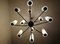 Mid-Century Brass & Opaline Glass Chandelier by Rupert Nikoll, 1950s 15