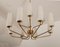 Mid-Century Brass & Opaline Glass Chandelier by Rupert Nikoll, 1950s 5