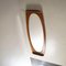 Curved Teak Wall Mirror by Campo E Graffi for Home Field & Scratches, 1960s 4