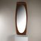 Curved Teak Wall Mirror by Campo E Graffi for Home Field & Scratches, 1960s, Image 1