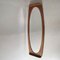 Curved Teak Wall Mirror by Campo E Graffi for Home Field & Scratches, 1960s 6