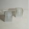 Cube-Shaped Table Lamps in Satin Glass, Late 1970s, Set of 2, Image 1