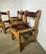 French Elm and Leather Chairs from Maison Regain, 1970s, Set of 4 5