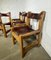 French Elm and Leather Chairs from Maison Regain, 1970s, Set of 4, Image 5