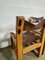 French Elm and Leather Chairs from Maison Regain, 1970s, Set of 4, Image 3