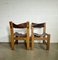 French Elm and Leather Chairs from Maison Regain, 1970s, Set of 4 9