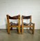 French Elm and Leather Chairs from Maison Regain, 1970s, Set of 4, Image 9