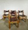 French Elm and Leather Chairs from Maison Regain, 1970s, Set of 4, Image 1