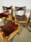 French Elm and Leather Chairs from Maison Regain, 1970s, Set of 4, Image 7