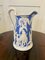 Antique Victorian Blue and White Jugs by Samuel Alcock, Set of 3 8