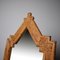 Vintage Tortoise Burnt Rattan Bamboo Wall Mirror, Image 3