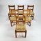 Mid-Century Pine and Rush Dining Chairs, Set of 6, 1960s, Image 4