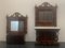 Mirror Console and Fireplace with Brass Inlays and Small Parts, Set of 3 2