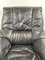Vintage Italian Black Leather Swivel Chair 13